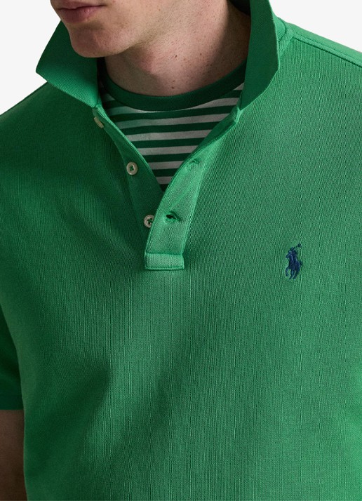 Ralph Lauren Regular fit polo van badstof met logo - detail 3 summer emerald / groen