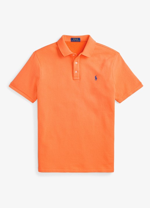 Ralph Lauren Regular fit polo van badstof met logo - voorkant 2 resort orange / oranje