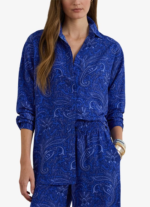 Ralph Lauren Relaxed fit blouse met paisley print