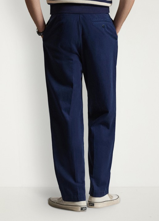 Ralph Lauren Relaxed fit chino met plooidetails - achterkant dark cobalt-48ms