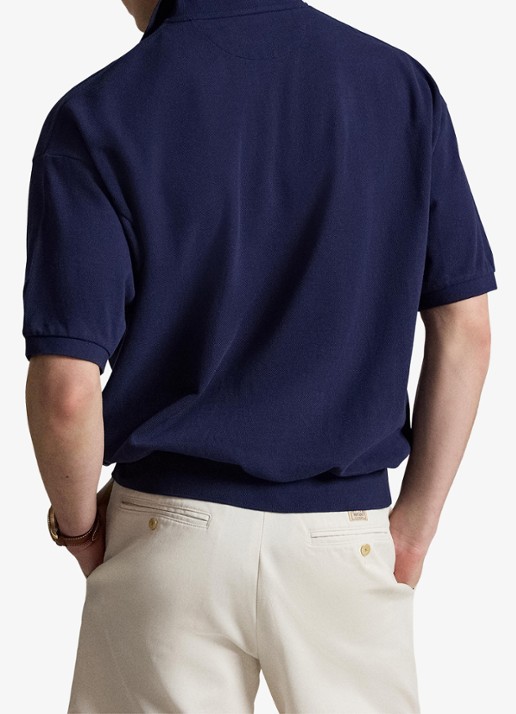 Ralph Lauren Relaxed fit polo met logo - achterkant 5 newport navy / donkerblauw