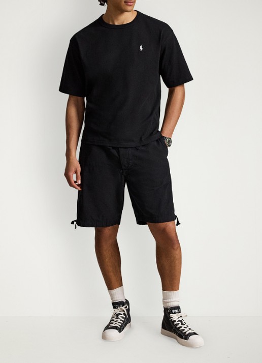 Ralph Lauren Relaxed fit T-shirt met ronde hals - detail polo black / zwart