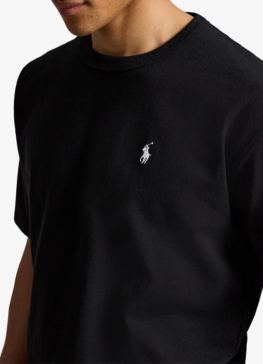Ralph Lauren Relaxed fit T-shirt met ronde hals - detail 2 polo black / zwart