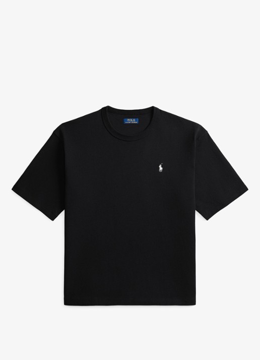 Ralph Lauren Relaxed fit T-shirt met ronde hals - voorkant 4 polo black / zwart