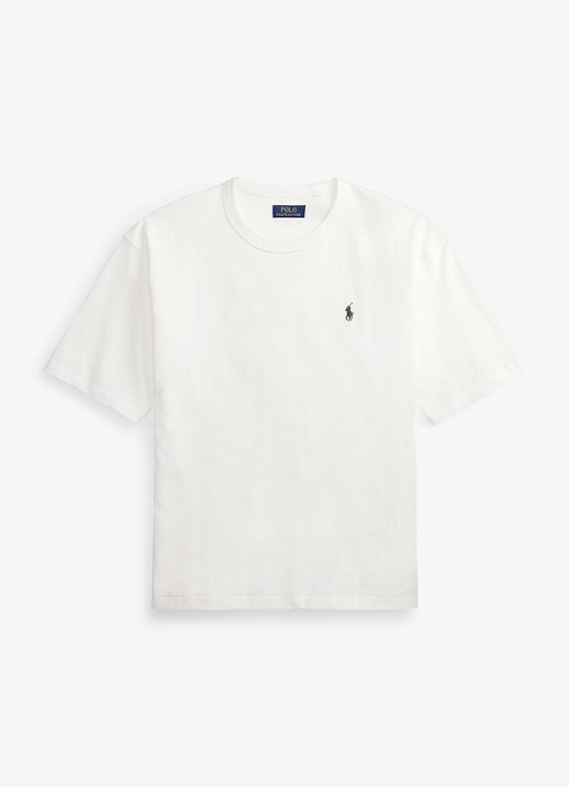 Ralph Lauren Relaxed fit T-shirt met ronde hals - voorkant 4 wit