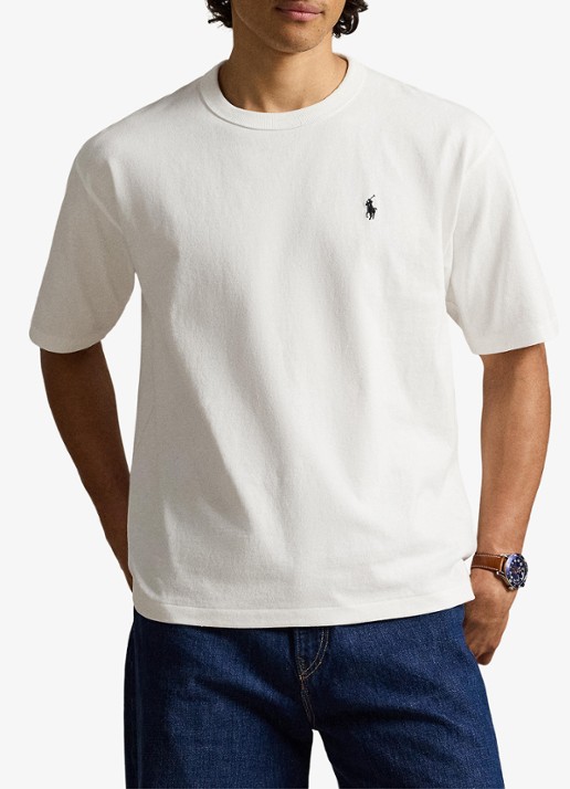 Ralph Lauren Relaxed fit T-shirt met ronde hals - voorkant 5 wit