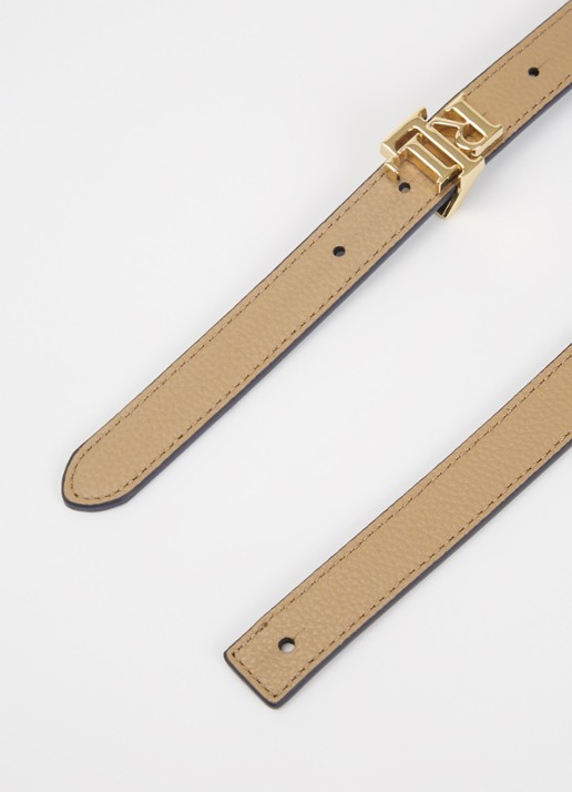 Ralph Lauren Reversible riem van leer met logo - detail 2 donkerblauw
