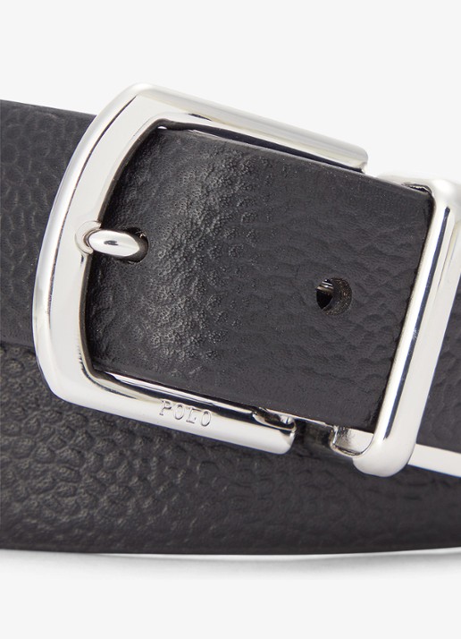 Ralph Lauren Reversible riem van leer - detail 3 black / navy