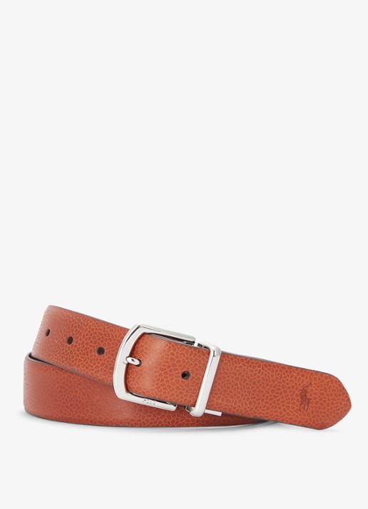 Ralph Lauren Reversible riem van leer - voorkant cognac/burgundy-3hif