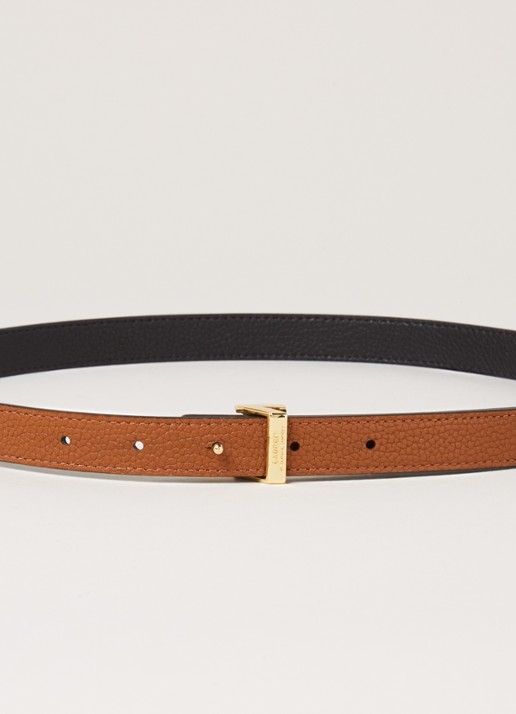 Ralph Lauren Reversible riem van leer - detail 2 zwart