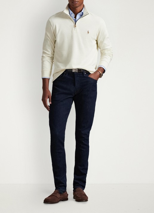 Ralph Lauren Ribgebreide trui met halve rits