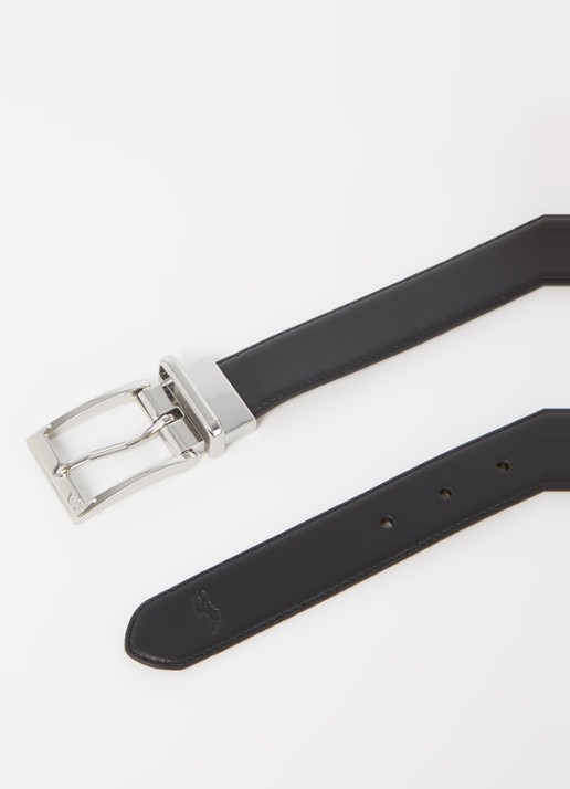 Ralph Lauren Riem van leer - detail 2 black/brown / zwart