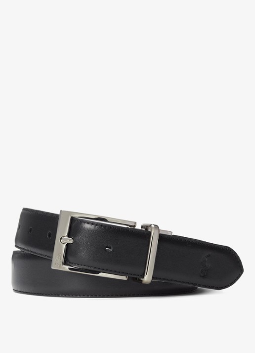 Ralph Lauren Riem van leer - detail 7 black/refined navy / zwart
