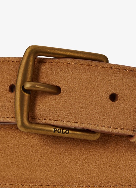 Ralph Lauren Riem van leer - detail tan / camel