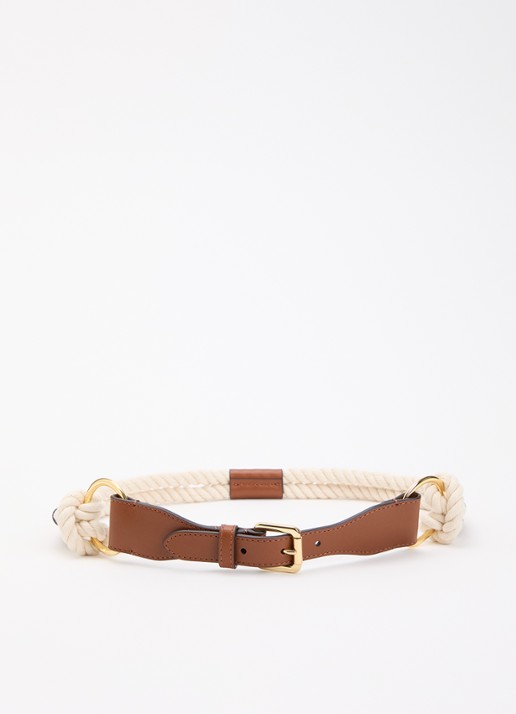 Ralph Lauren Rope riem met leren details