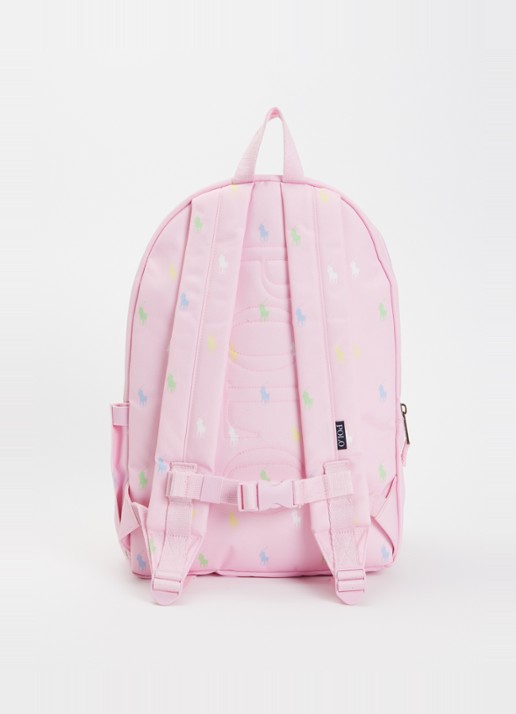 Ralph Lauren Rugzak met logoprint  - achterkant 2 roze