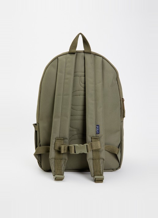 Ralph Lauren Rugzak met logoprint  - achterkant 2 olijfgroen