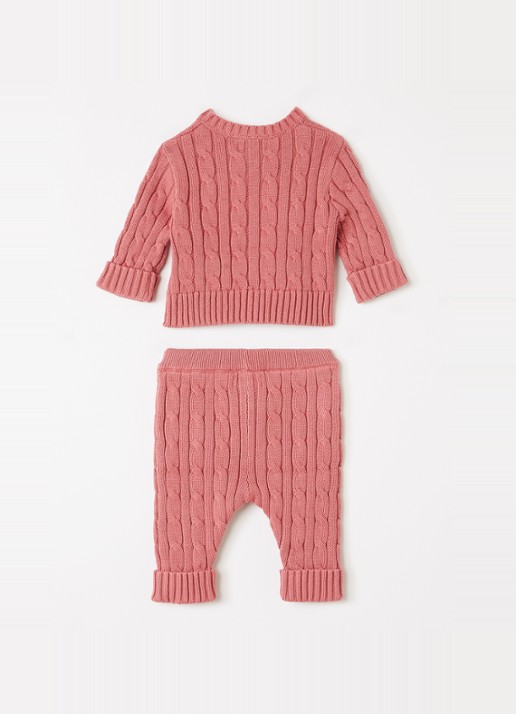 Ralph Lauren Set van vest met broek 2-delig - voorkant 2 koraal