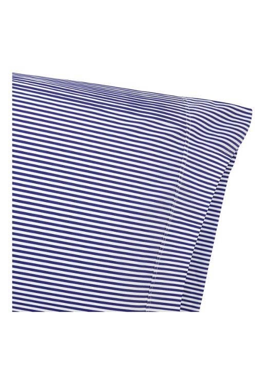 Ralph Lauren Shirting kussensloop van  katoen 400TC - detail donkerblauw