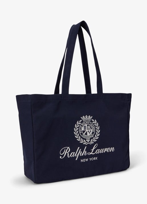 Ralph Lauren Shopper met logoprint - detail 2 donkerblauw