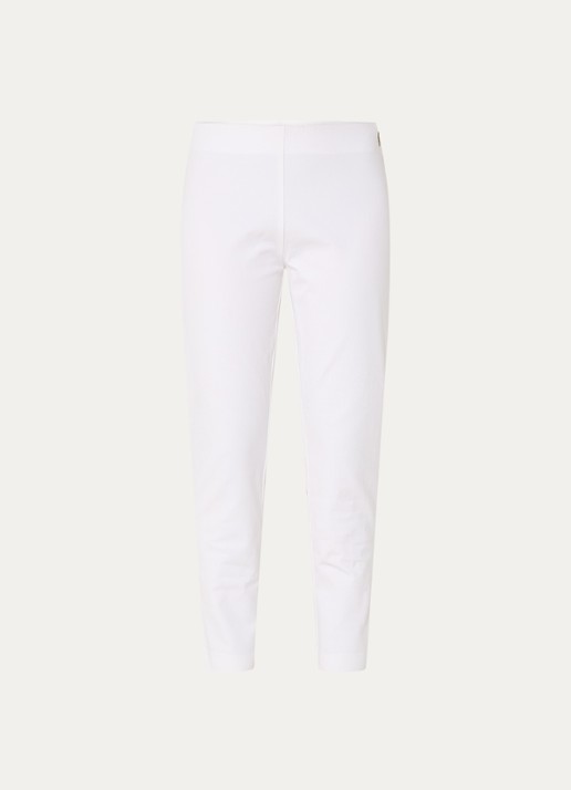 Ralph Lauren Skinny fit broek in katoenblend met stretch  - voorkant 2 white / wit