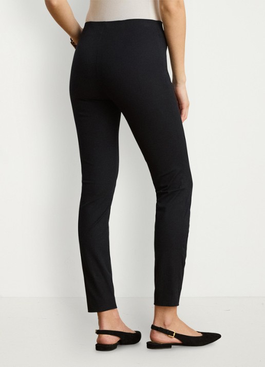Ralph Lauren Skinny fit broek in katoenblend met stretch  - achterkant black wash / zwart