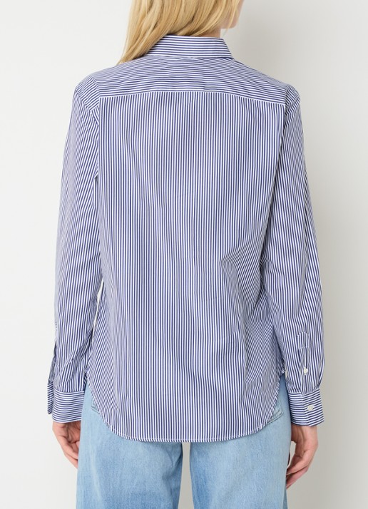 Ralph Lauren Slim fit blouse van katoen - achterkant 4 donkerblauw