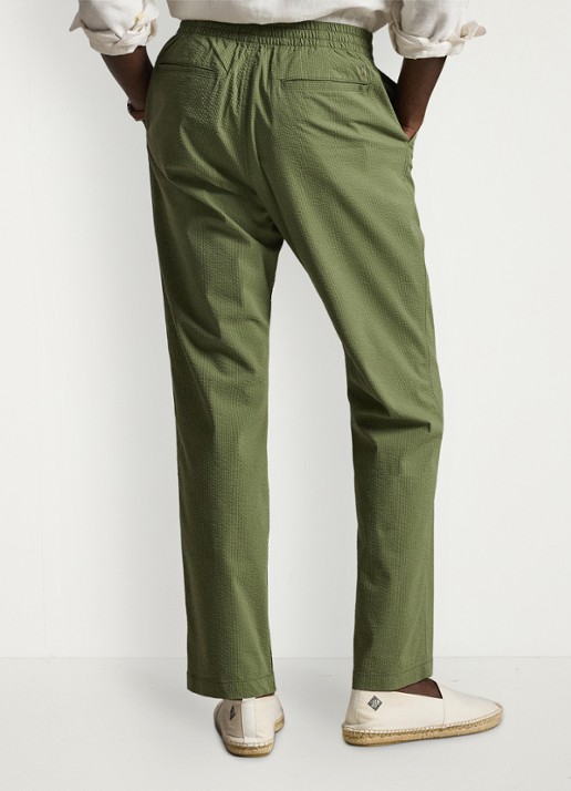 Ralph Lauren Slim fit broek met steekzakken - achterkant 4 supply olive / olijfgroen