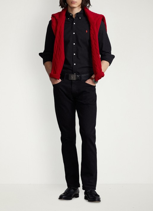 Ralph Lauren Slim fit button down-overhemd van katoen