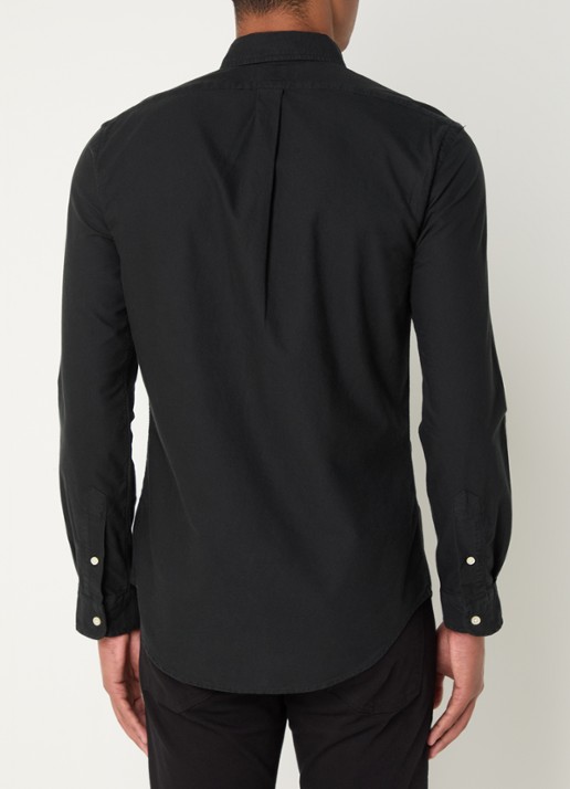 Ralph Lauren Slim fit button-down overhemd van katoen - achterkant polo black