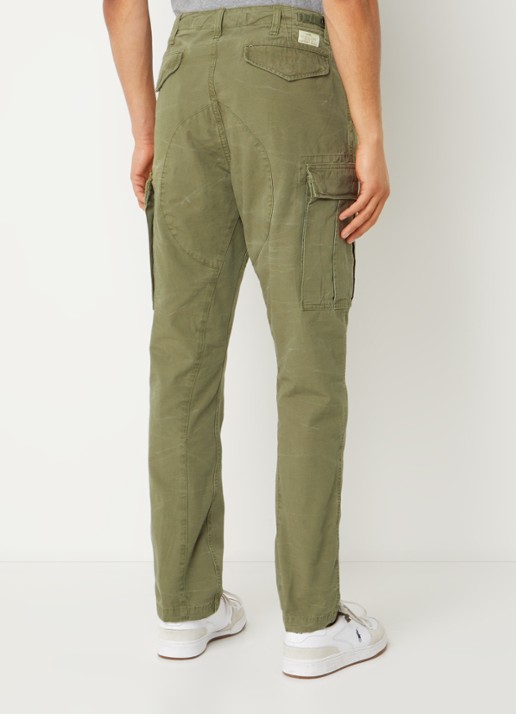 Ralph Lauren Slim fit cargobroek met klepzakken - achterkant 3 outdoors olive / groen
