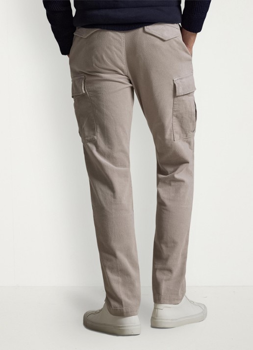 Ralph Lauren Slim fit cargobroek van corduroy - achterkant 5 grey dawn / grijs