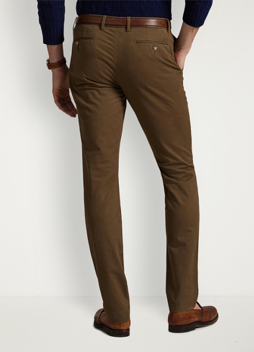 Ralph Lauren Slim fit chino met steekzakken - achterkant chestnut / bruin
