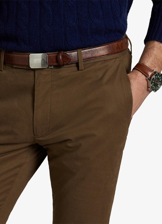 Ralph Lauren Slim fit chino met steekzakken - detail 5 chestnut / bruin