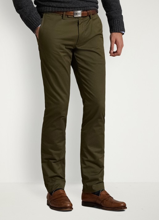 Ralph Lauren Slim fit chino met steekzakken - detail 4 canopy olive / donkergroen