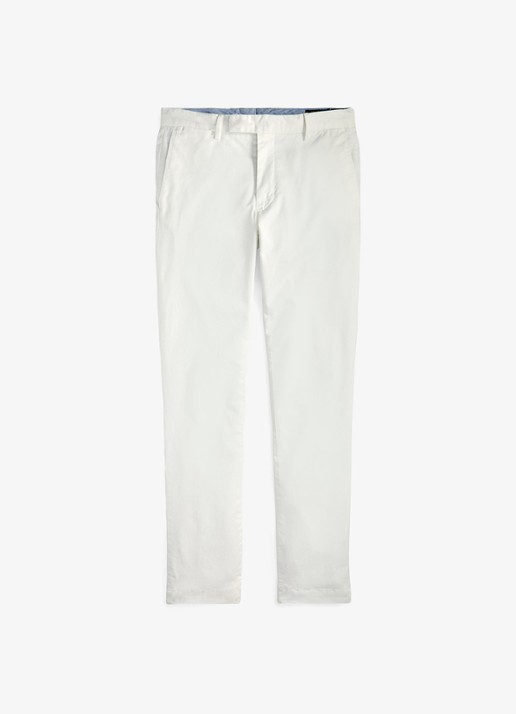 Ralph Lauren Slim fit chino met steekzakken - voorkant 3 deckwash white / wit