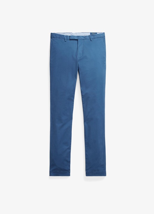Ralph Lauren Slim fit chino met steekzakken - voorkant night navy / donkerblauw