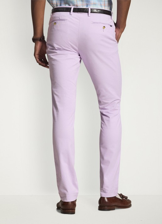 Ralph Lauren Slim fit chino met steekzakken - achterkant spring iris / paars