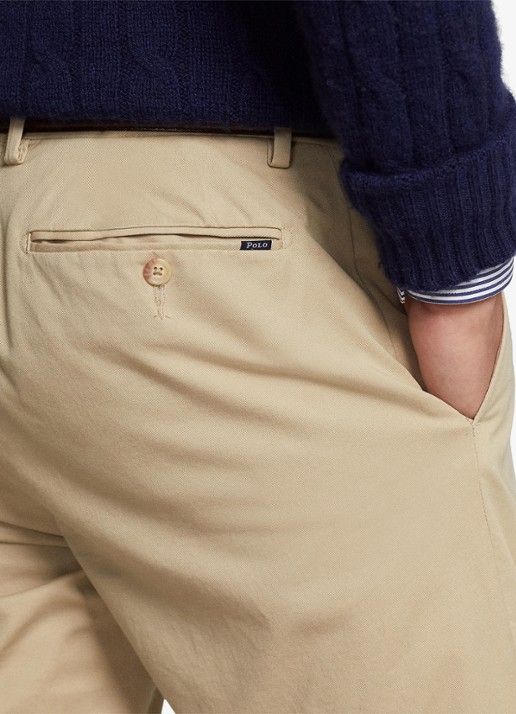 Ralph Lauren Slim fit chino met stretch - detail 5 classic khaki