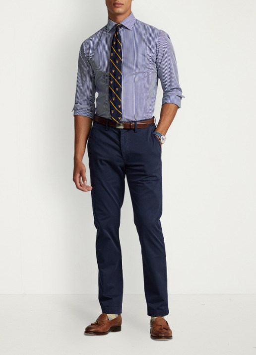Ralph Lauren Slim fit chino met stretch - voorkant 2 nautical ink / donkerblauw