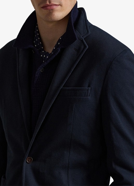 Ralph Lauren Slim fit colbert met opgestikte zakken - detail 5 navy-2wbt / blauw