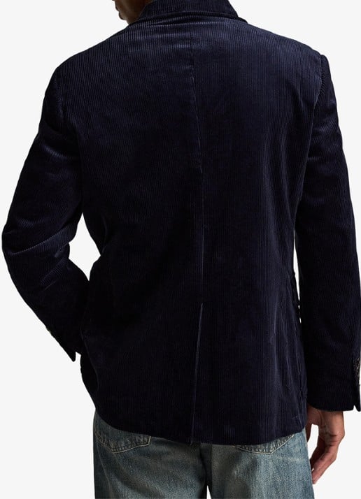 Ralph Lauren Slim fit colbert van corduroy met klepzakken - achterkant 3 fall navy-3two / blauw