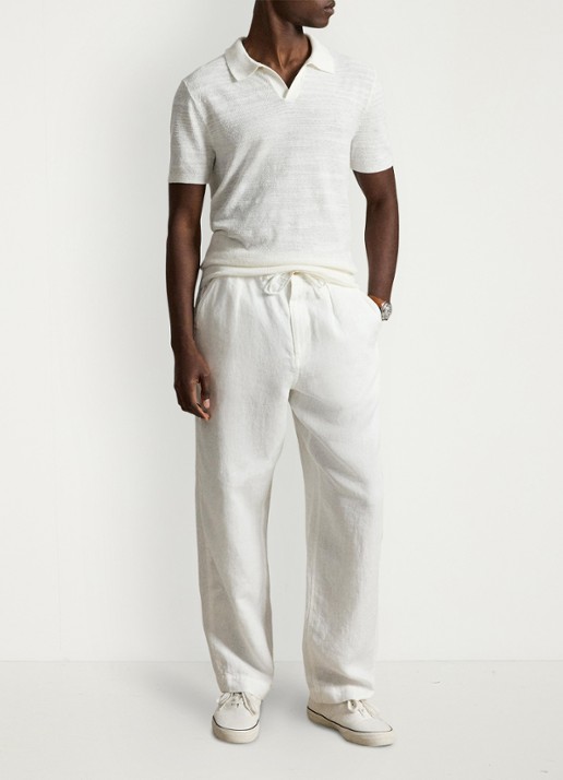 Ralph Lauren Slim fit fijngebreide polo in linnenblend - detail 2 undefined