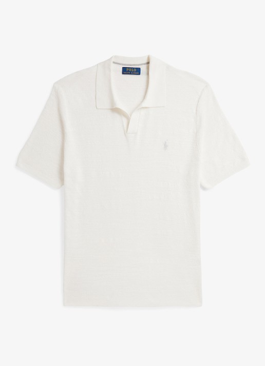 Ralph Lauren Slim fit fijngebreide polo in linnenblend - voorkant 4 undefined