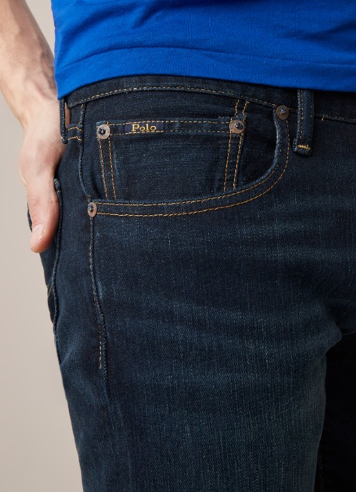 Ralph Lauren Slim fit jeans met donkere wassing  - detail 8 murphy stretch / indigo
