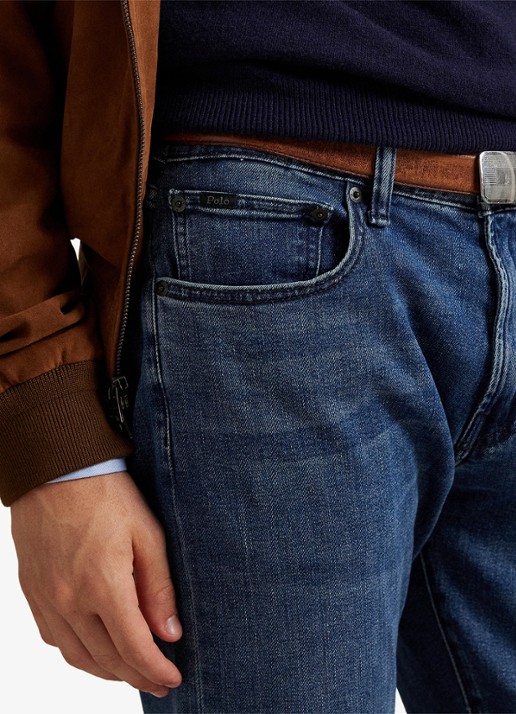 Ralph Lauren Slim fit jeans met medium wassing - detail 2 hadrian / indigo