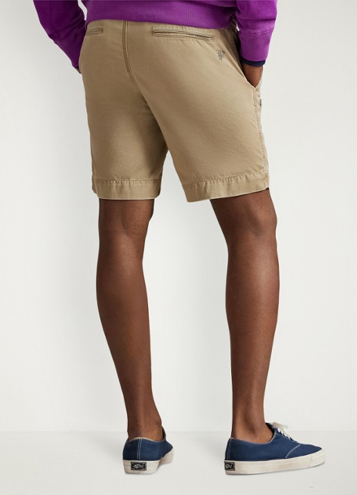 Ralph Lauren Slim fit korte chino met print en borduring - achterkant 5 khaki hill w/ prints-3bli