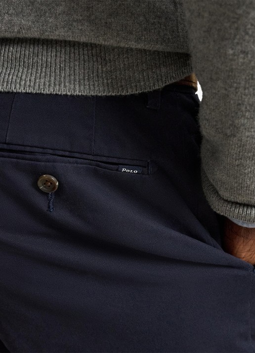 Ralph Lauren Slim fit korte chino met steekzakken - detail 2 aviator navy / donkerblauw