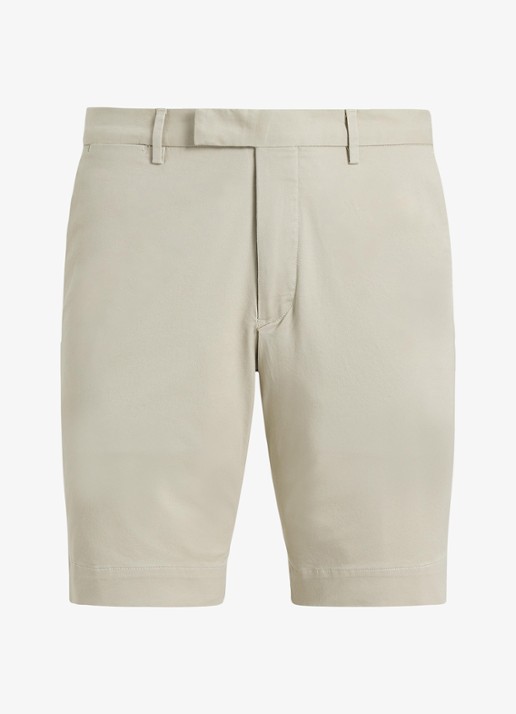 Ralph Lauren Slim fit korte chino met steekzakken - voorkant 4 classic stone / beige
