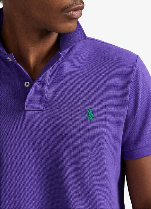 Ralph Lauren Slim fit mesh Polo-shirt - detail 5 cabana purple/c5223-zywt